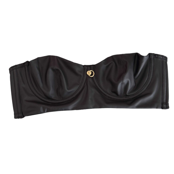 Maison Close Chambre Noire Bustier Strapless Bra Matte Faux Leather Size 34B - Picture 4 of 9